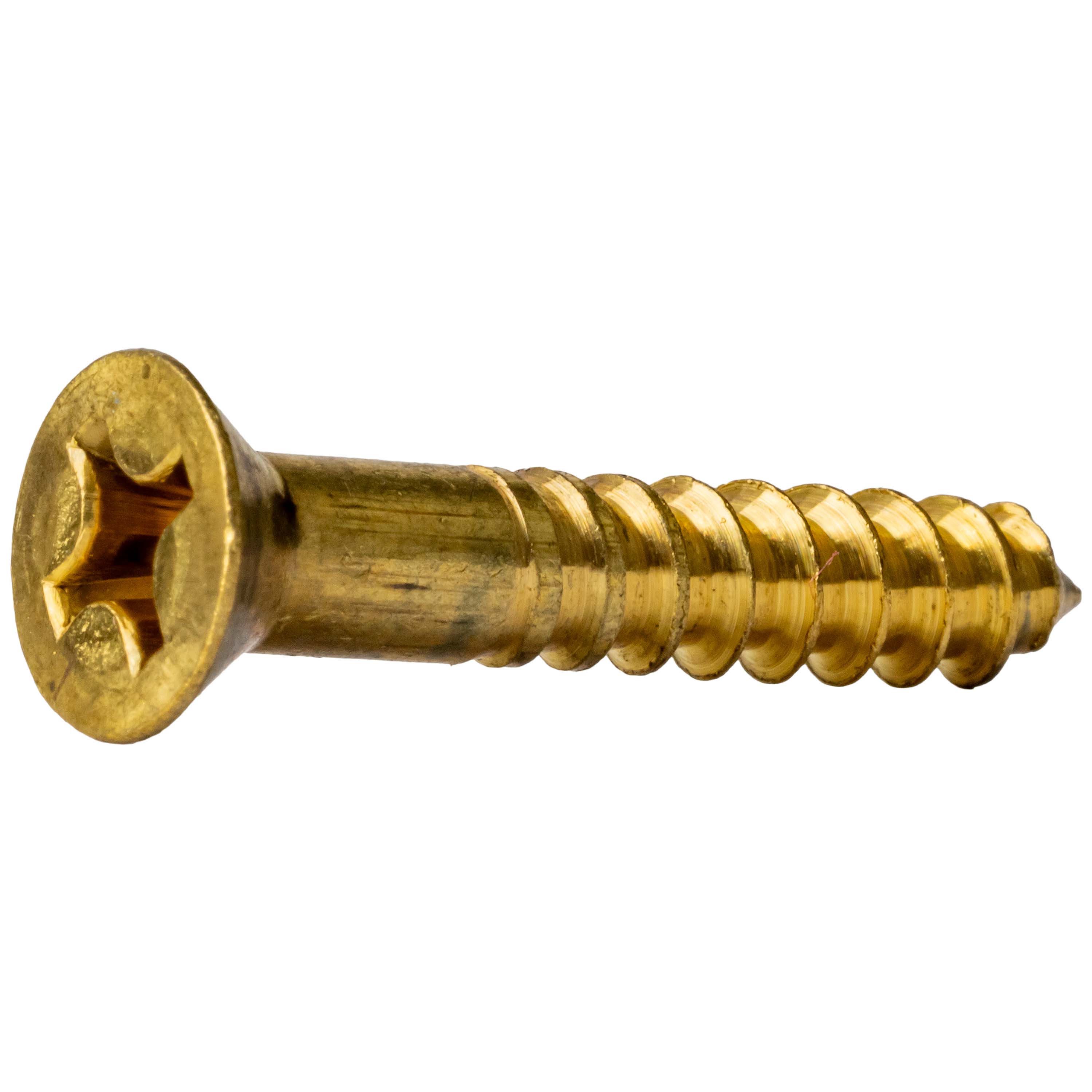 Non-Ferrous Fasteners - Brass Wood Screws - Phillips Flat Head